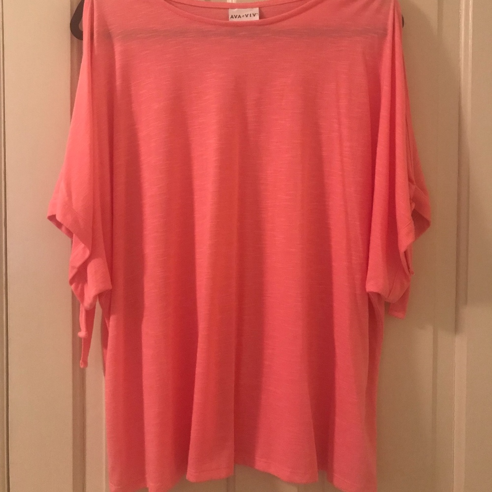 Coral Loose Tee (1X)